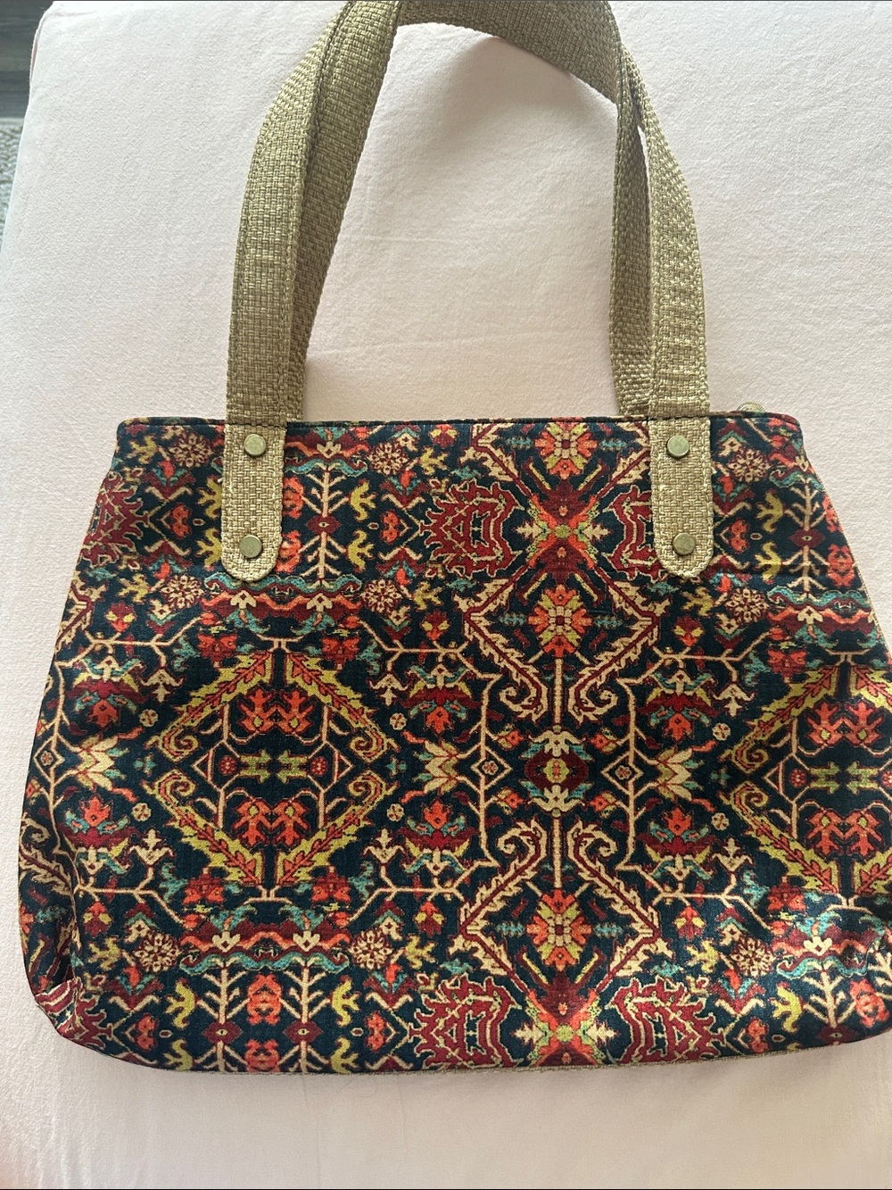 Tapestry Pattern Tote Bag in Multicolor